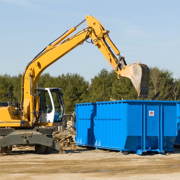 what size residential dumpster rentals are available in Bieber CA